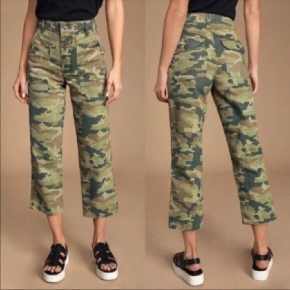 Free People Camo Crop Jeans Size 26 NWT - Picture 5 of 8